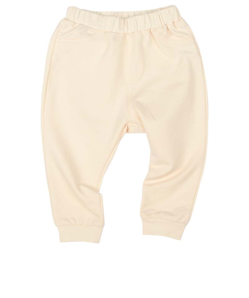 [ベビー]いつものパンツ10分丈　裏毛　ゆったりフィット　アイボリー