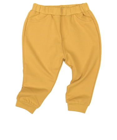 [ベビー]いつものパンツ10分丈　裏毛　ゆったりフィット　イエロー