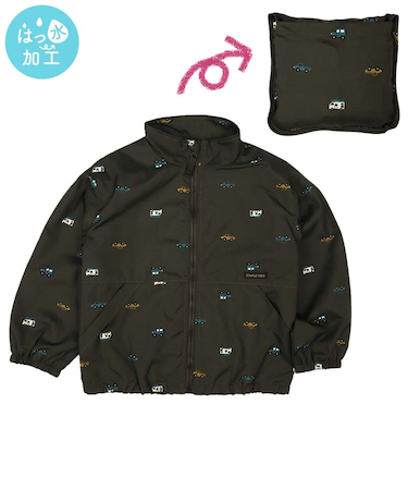 [キッズ]はっ水ジャケット　ポケッタブル　グレー
