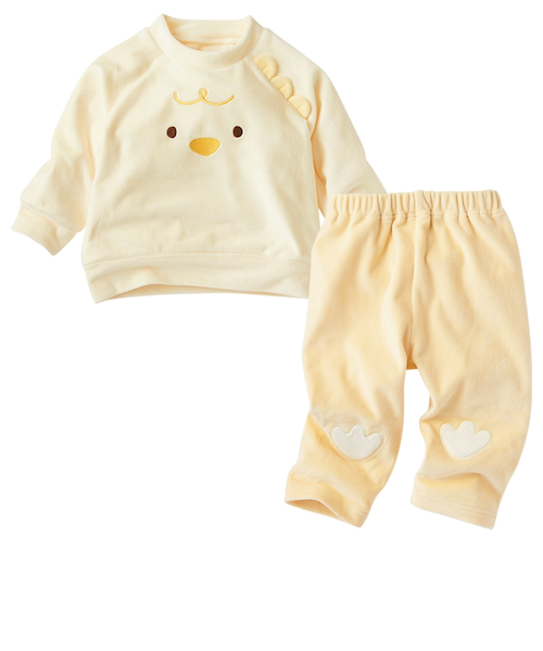 ベビー]ねんね応援 長袖 パジャマ マシュマロストレッチ ヒヨコ