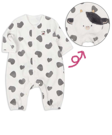 長袖 プレオール おしりアニマル ボア うし