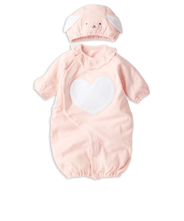 長袖ドレスオール なりきり 帽子付 うさぎ