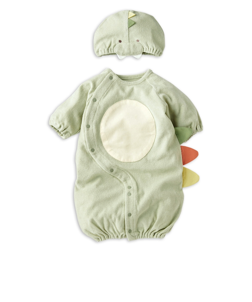 長袖ドレスオール　なりきり　帽子付　恐竜