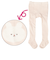 [ベビー]タイツ　おしりモールうさぎ ピンク