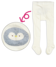 [ベビー]タイツ　おしりモールぺんぎん オフホワイト