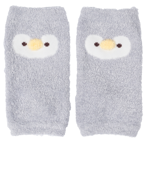 [ベビー]ふわふわレッグウォーマー　ぺんぎん グレー