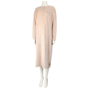 [授乳仕様]ルームワンピース　マシュマロストレッチ　ブラウン