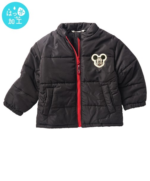 [ベビー]中綿ジャケット　モチーフ　チャコールグレー