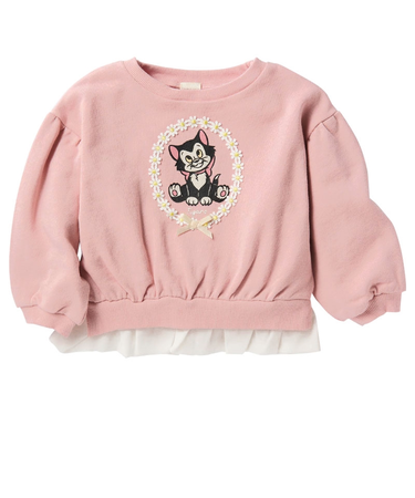 [ベビー]長袖トレーナー　さがらモチーフ　ピンク