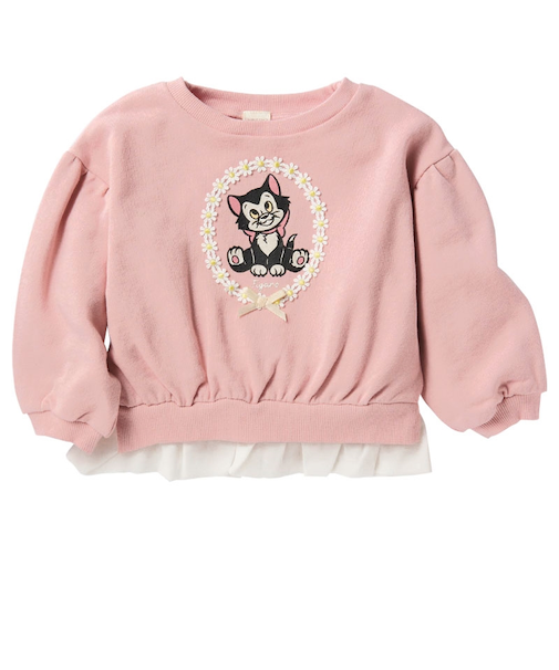 [ベビー]長袖トレーナー　さがらモチーフ　ピンク