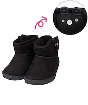 [13.0～16.0cm]ブーツくまモチーフ　 ブラック