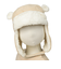 [48～54cm]フライト帽子　耳付き アイボリー