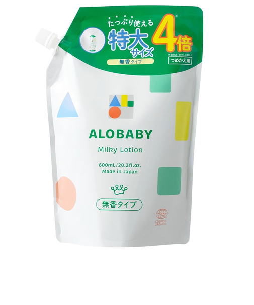ALOBABY ミルクローション つめかえ用 無香タイプ 600ml