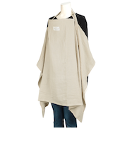 エプロン型　赤ちゃんの顔が見える授乳ケープ　ベージュ