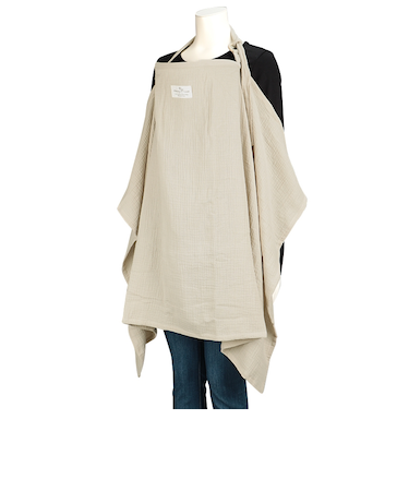 エプロン型　赤ちゃんの顔が見える授乳ケープ　ベージュ