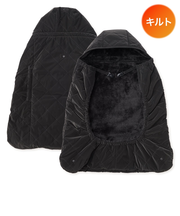 ボアケープ キルト ブラック