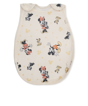 [50～80cm]新生児から使えるやわらかスリーパー ミッキーミニー ベージュ