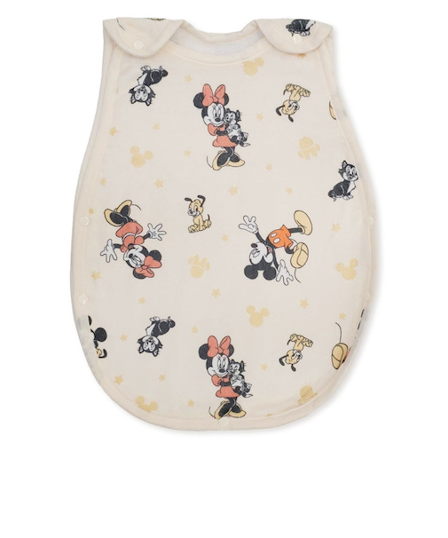 [50～80cm]新生児から使えるやわらかスリーパー ミッキーミニー ベージュ