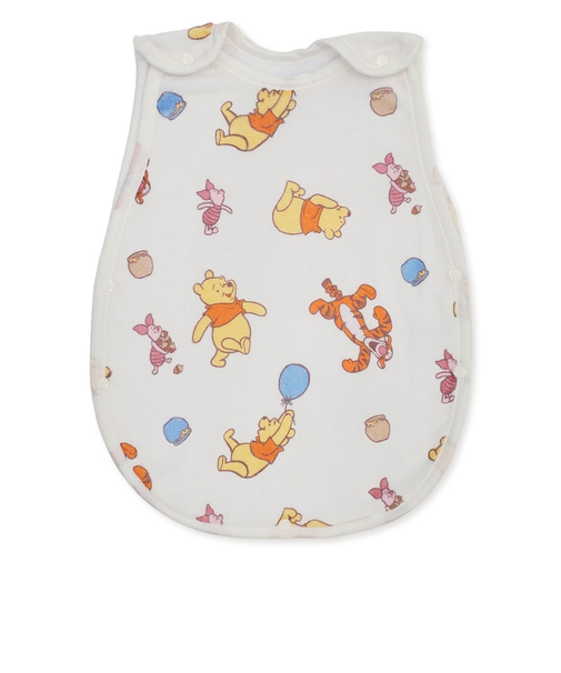 [50～80cm]新生児から使えるやわらかスリーパー くまのプーさん アイボリー