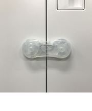 キャビネット開き戸ロック 6個入 クリアタイプ