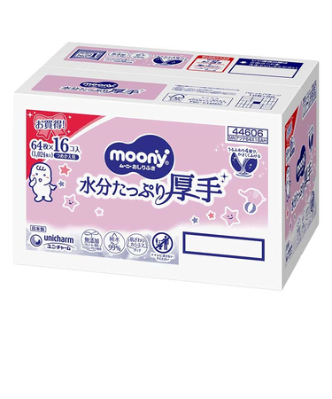 ムーニーおしりふき 厚手 詰替64枚×16個