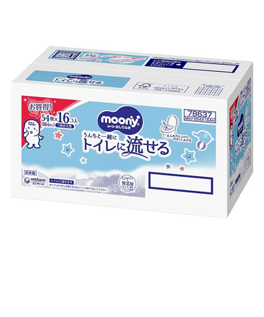 ムーニー おしりふき トイレ流せる 54枚×16個