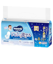 ムーニー おしりふき トイレに流せる 54枚×8個