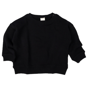[ベビー]いつものトレーナー　裏毛素材　ブラック