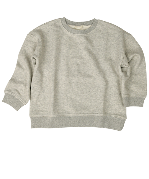 [キッズ]いつものトレーナー　裏毛素材　グレー