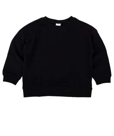 [キッズ]いつものトレーナー　裏毛素材　ブラック