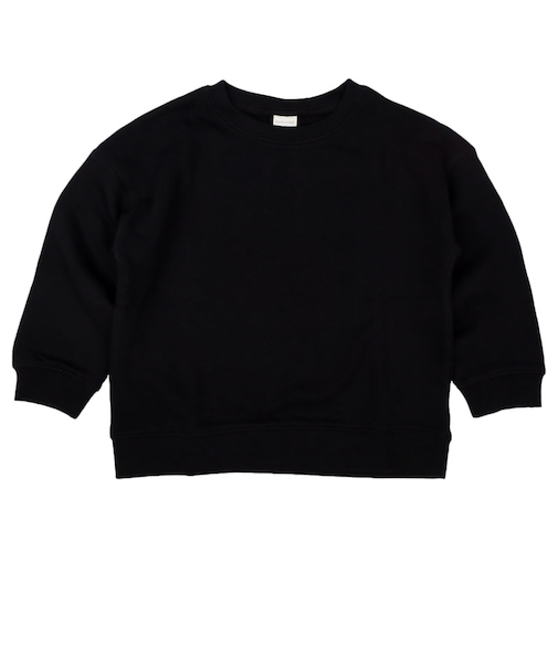 [キッズ]いつものトレーナー　裏毛素材　ブラック