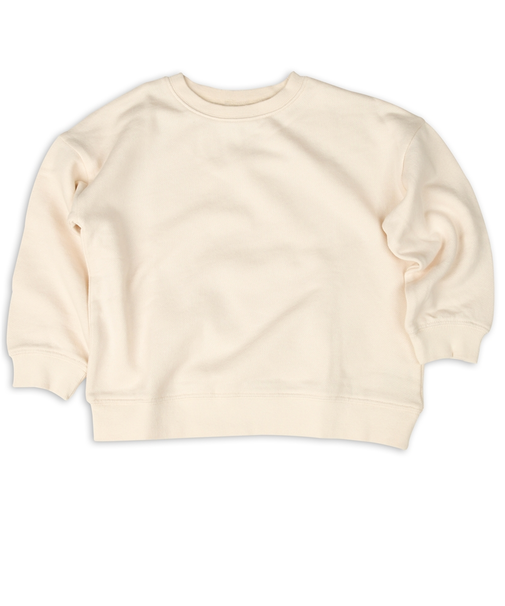 [キッズ]いつものトレーナー　裏毛素材　アイボリー