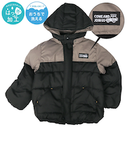 [キッズ]中綿ジャケット　切替 ブラック