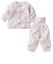 [ベビー]お着替え応援　長袖パジャマ　前開き　おもちゃ　ピンク