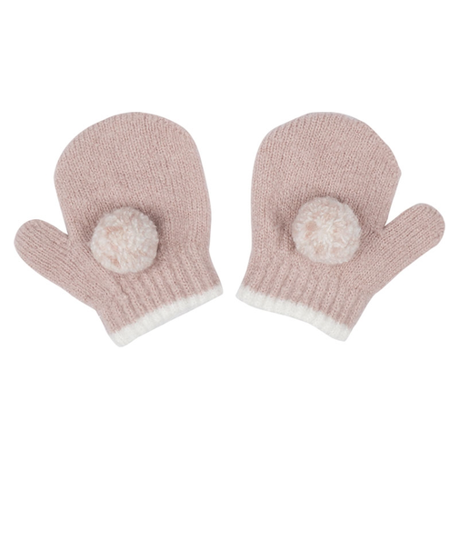 ミトン　ぼん天　ピンク