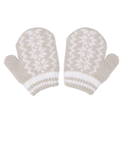 ミトン　雪　ベージュ