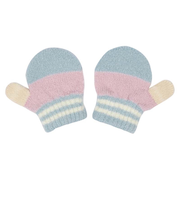 ミトン 切替柄 ピンク