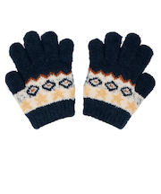 5指　星幾何学柄　ネイビー