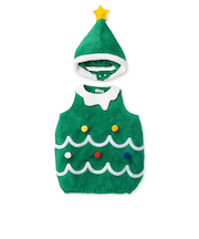 [80～90cm]ツリーベスト 帽子付き グリーン