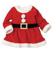 [ベビー]サンタワンピース レッド