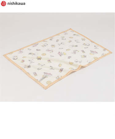 綿マイヤー毛布 スヌーピー アイボリー