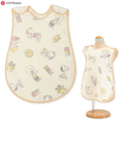 [50～80cm]新生児から使える綿マイヤースリーパー スヌーピー アイボリー