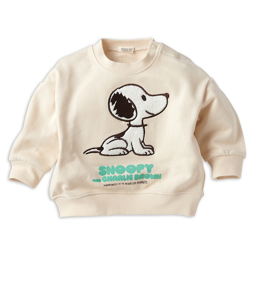 [ベビー]トレーナー　さがら　SNOOPY75 ホワイト