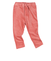 [ベビー]いつものパンツ　10分丈　ニットコール　レッド