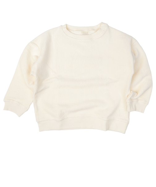 [キッズ]長袖　トレーナー　ニットコール　アイボリー