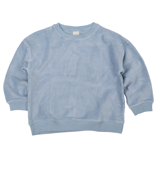 [キッズ]長袖　トレーナー　ニットコール　ブルー