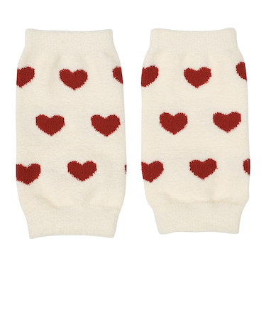 ふわふわレッグウォーマー　レッド