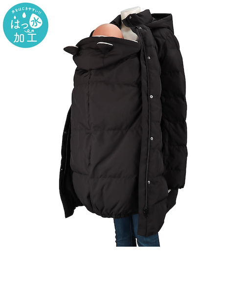 便利ポケット付き撥水ダウンコートケープセット