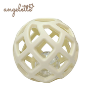 アンジェレッテ　シリコンラトルボール　クリームイエロー