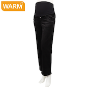 ニットコール裏ベロアソフトタッチパンツ ブラック